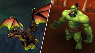 Custom header of laughing orc and Fel Drake