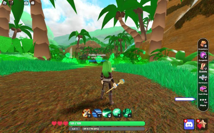 A screenshot of World Zero in Roblox showing the game’s more button.
