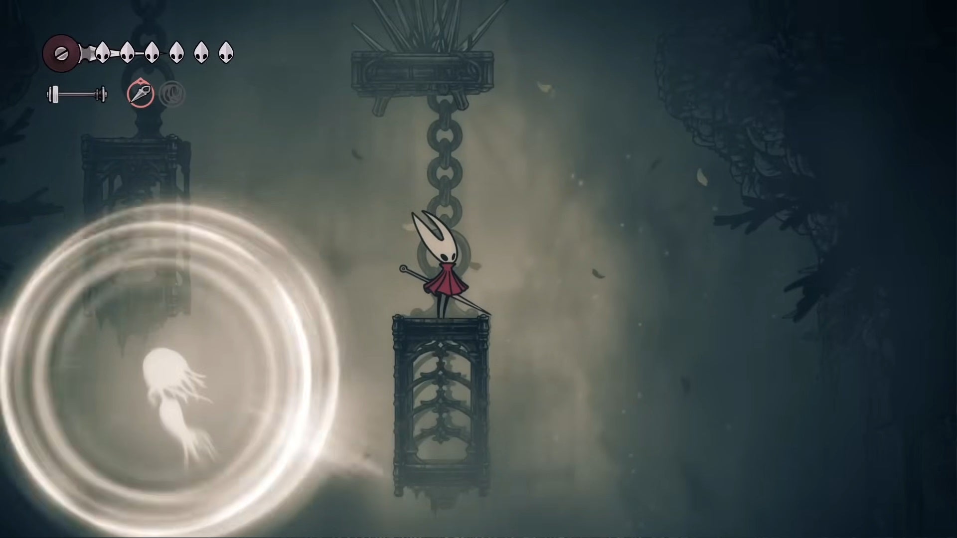 A wraith in The Mist lets loose with a scream in Hollow Knight: Silksong. - 46