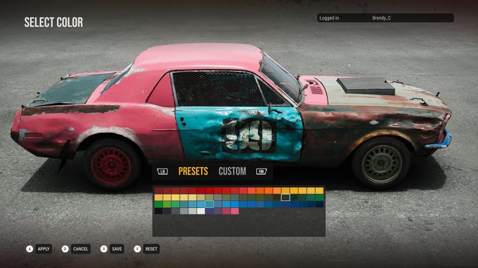 The subordinate paints their car pinkish and bluish successful a crippled paper with a palette of colours displayed.