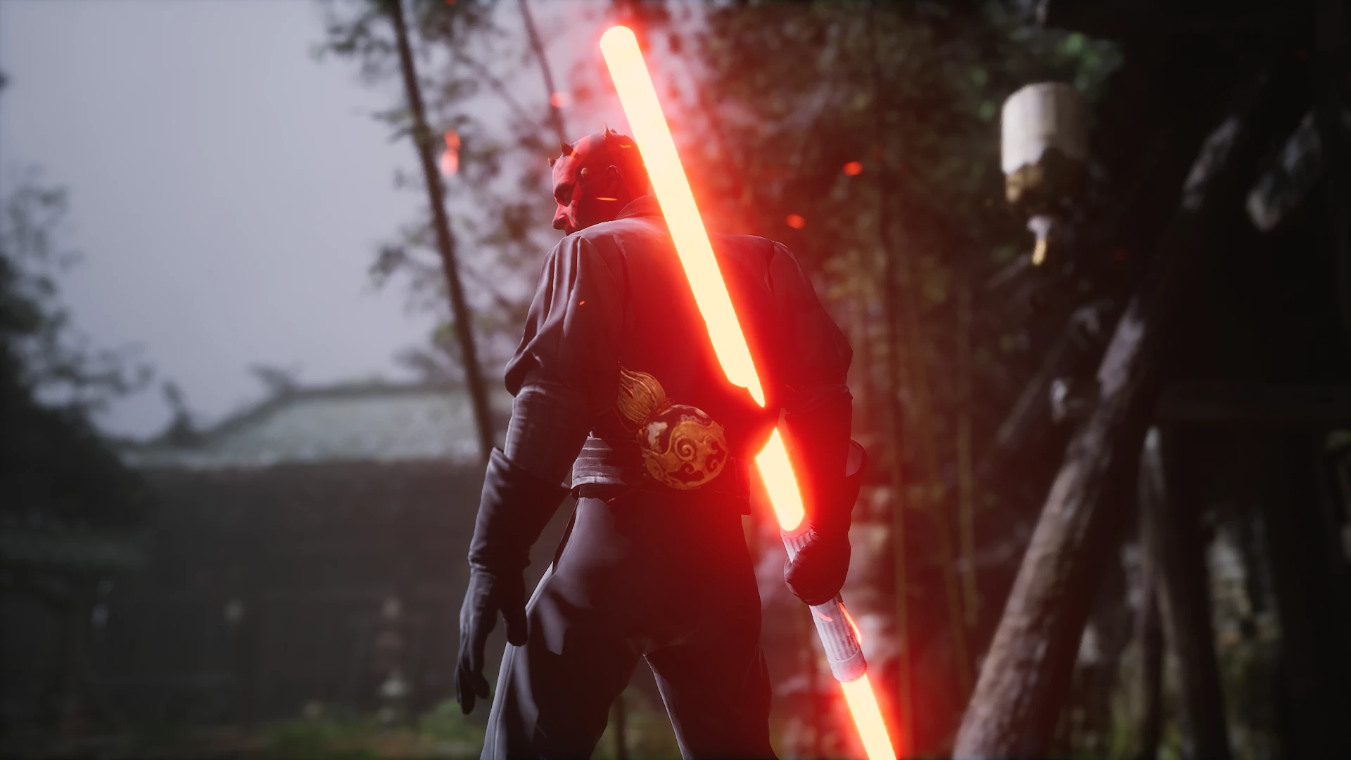 Black Myth: Wukong monkey protagonist as Darth Maul