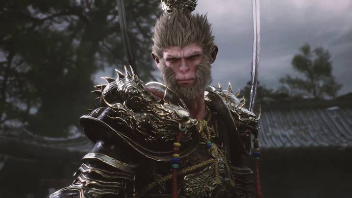 Amoured monkey in Black Myth WuKong