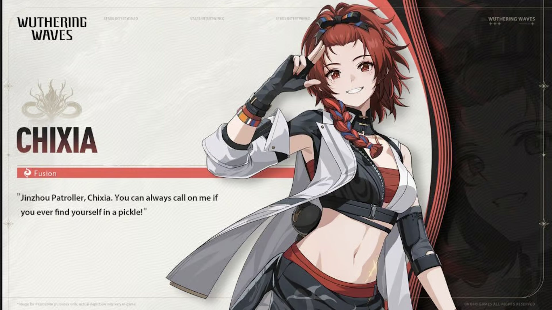 Wuthering Waves' Chixia making a salute sign near her head - 10