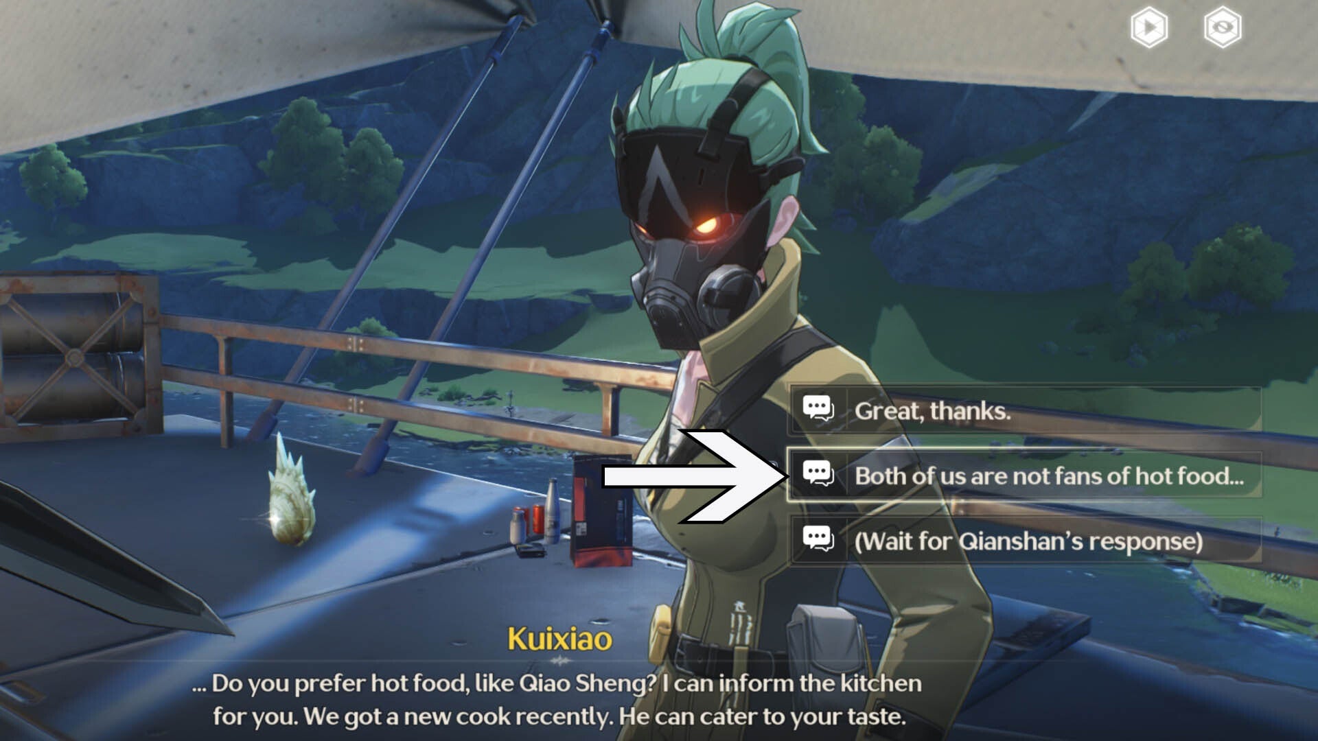 wuthering waves cold food answer for kuixiaos questions