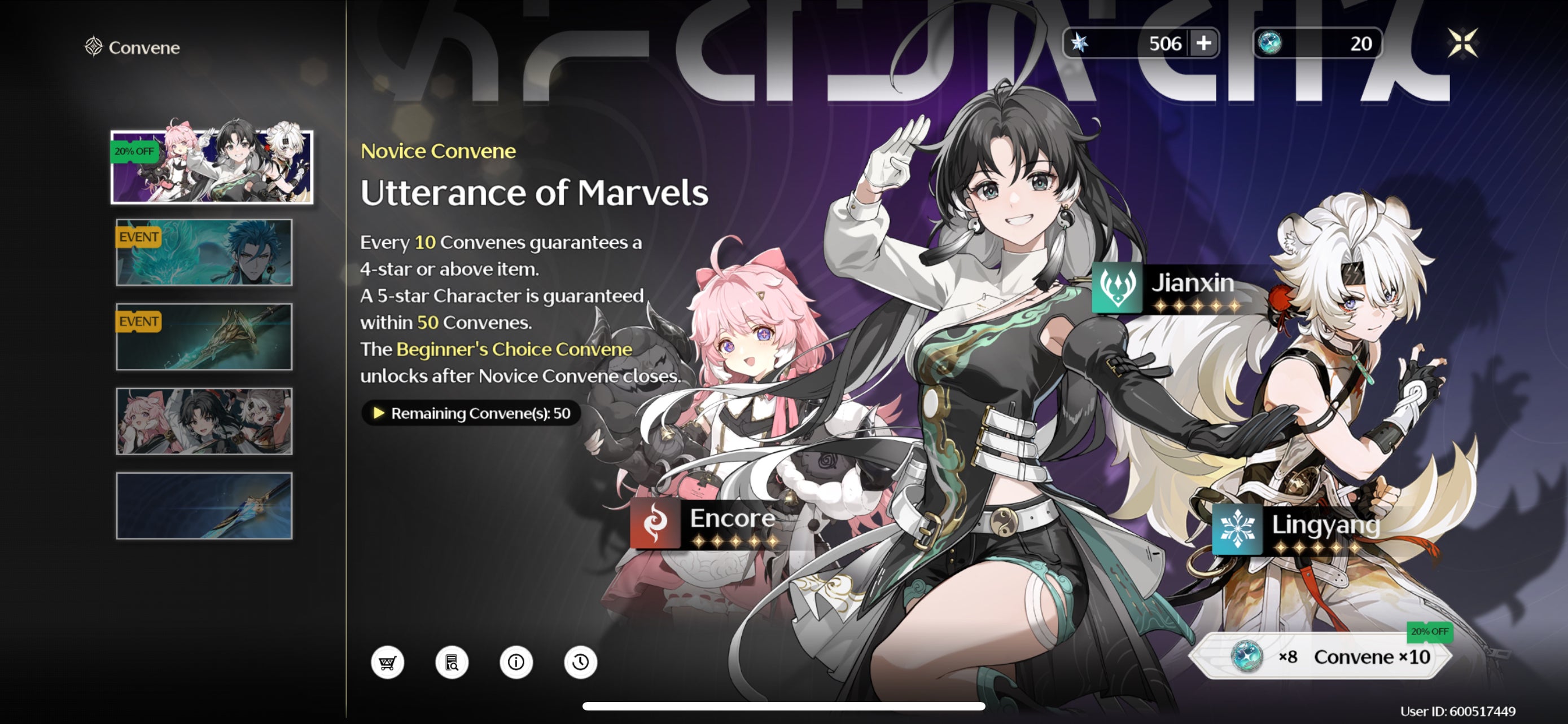 Encore, Jianxin and Lingyang fronting the Utterance of Marvels Convene in Wuthering Waves.