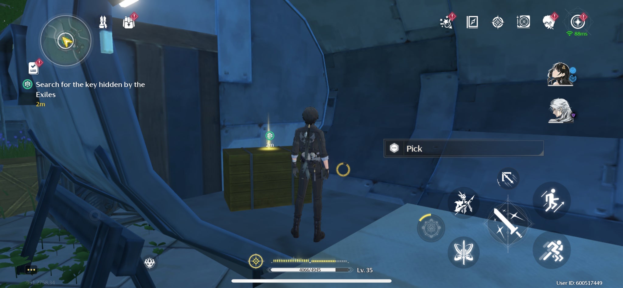 The Rover unlocking a scientist's cage in the When the Forest is No Longer Dim quest in Wuthering Waves. - 3