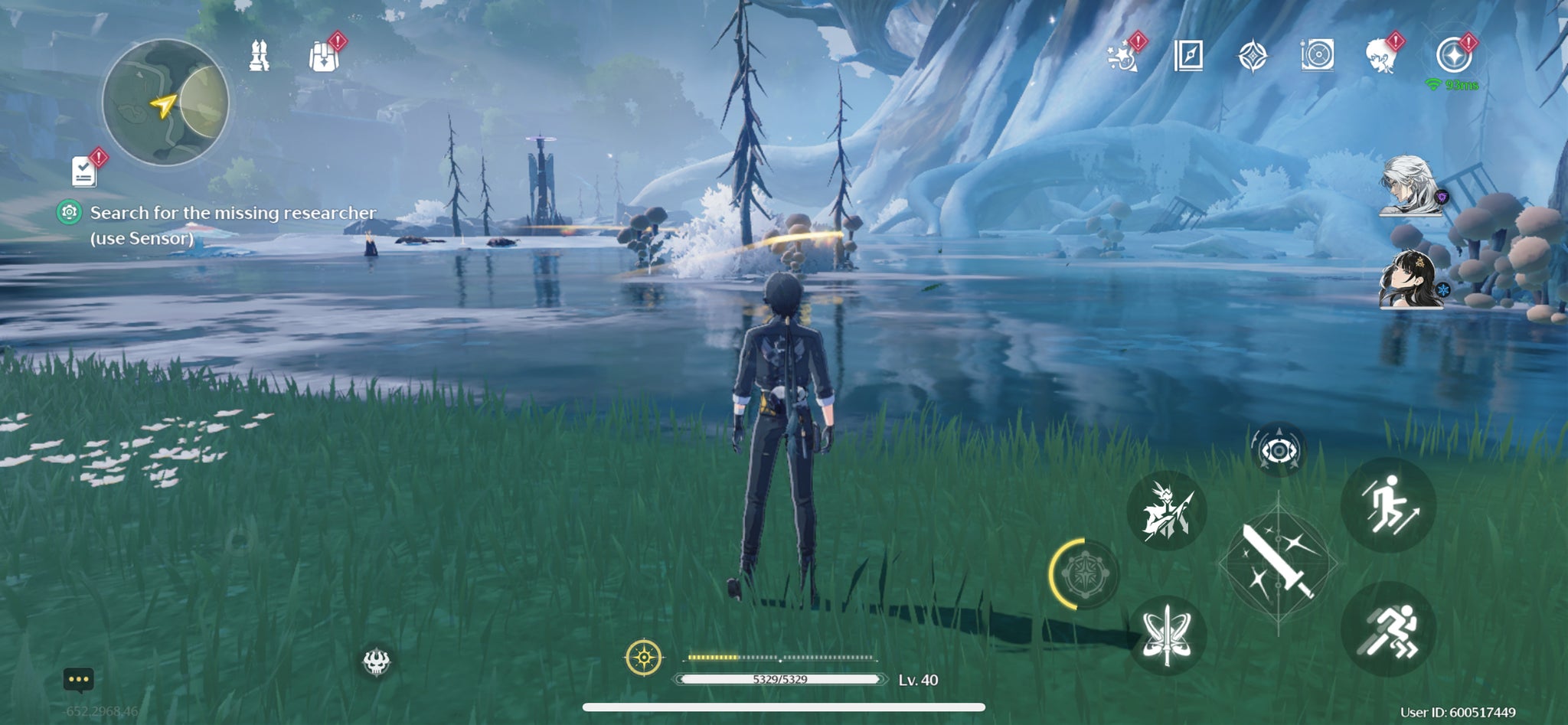 The Rover following a trail to find a missing researcher in the When the Forest is No Longer Dim quest in Wuthering Waves. - 4