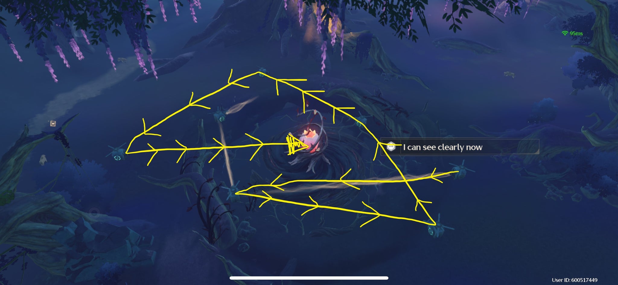 The solution for the final offshoot core puzzle in the When the Forest is No Longer Dim quest in Wuthering Waves. - 7