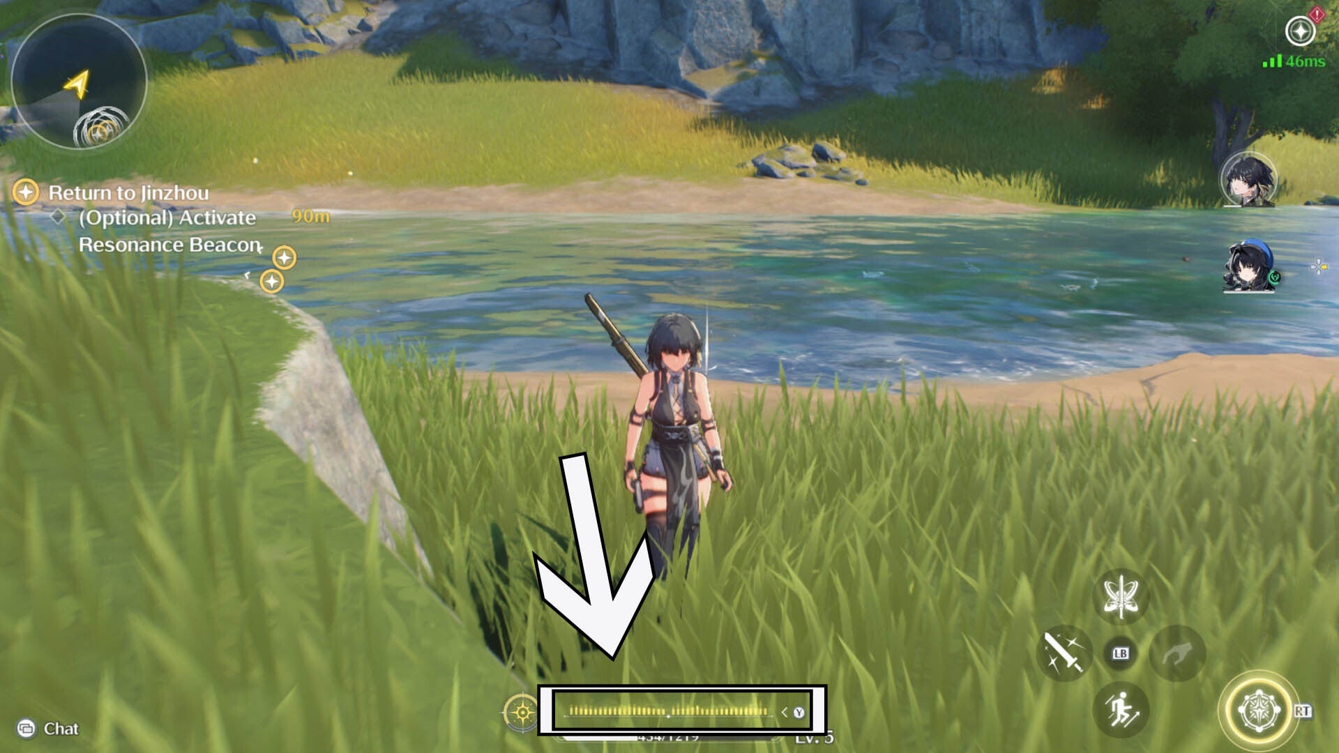 wuthering waves forte gauge charge meter at the bottom of the screen.