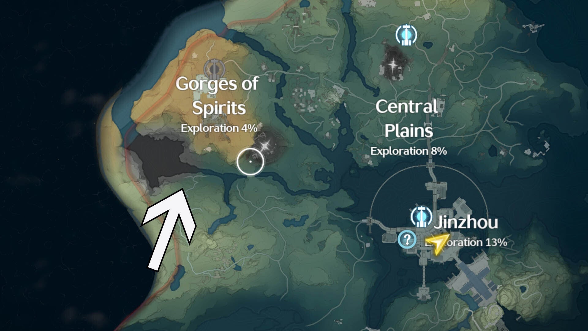 wuthering waves gorges of spirits map location