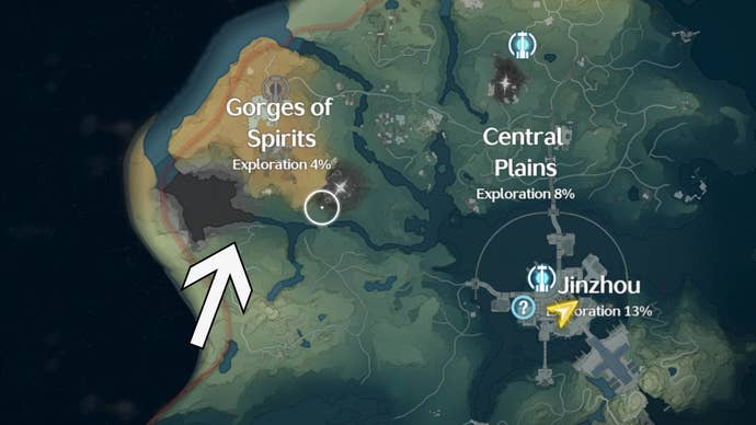 wuthering waves gorges of spirits map location