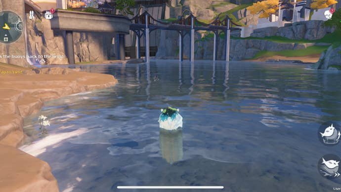 The Rover swimming as a Gulpuff in Wuthering Waves.