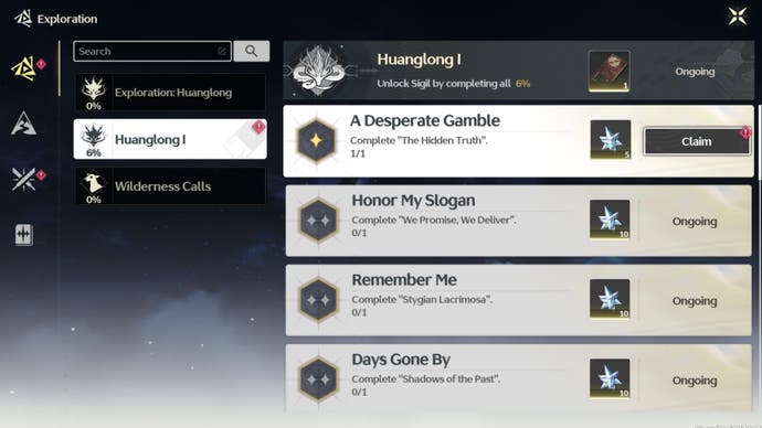 wuthering waves huanglong i trophy menu