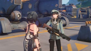 wuthering waves rover talking to jovial patroller