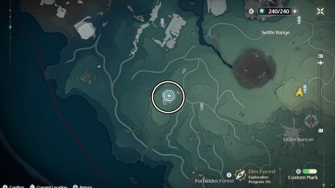 Howling Waves Shooting Party side quest map location