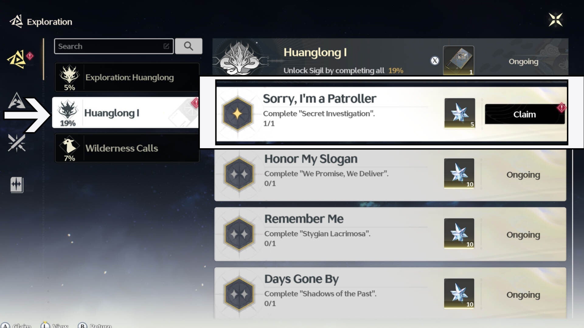 wuthering waves sorry i&rsquo;m a patroller trophy in huanglong menu