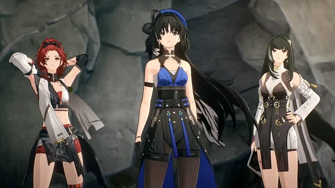 The main trio of Chixia, Yangyang, and Baizhi in Wuthering Waves.