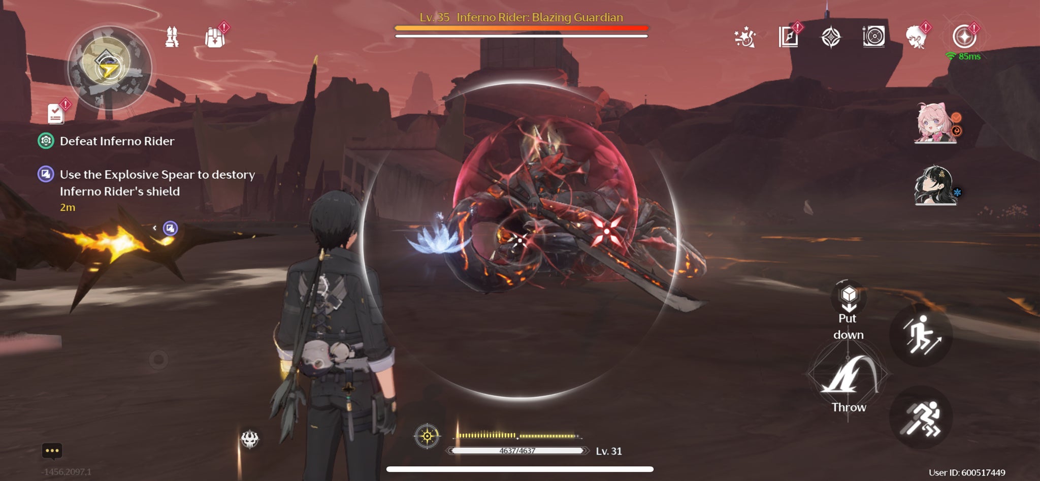 The Rover battling the Inferno Rider during the We Promise, We Deliver quest in Wuthering Waves. - 14