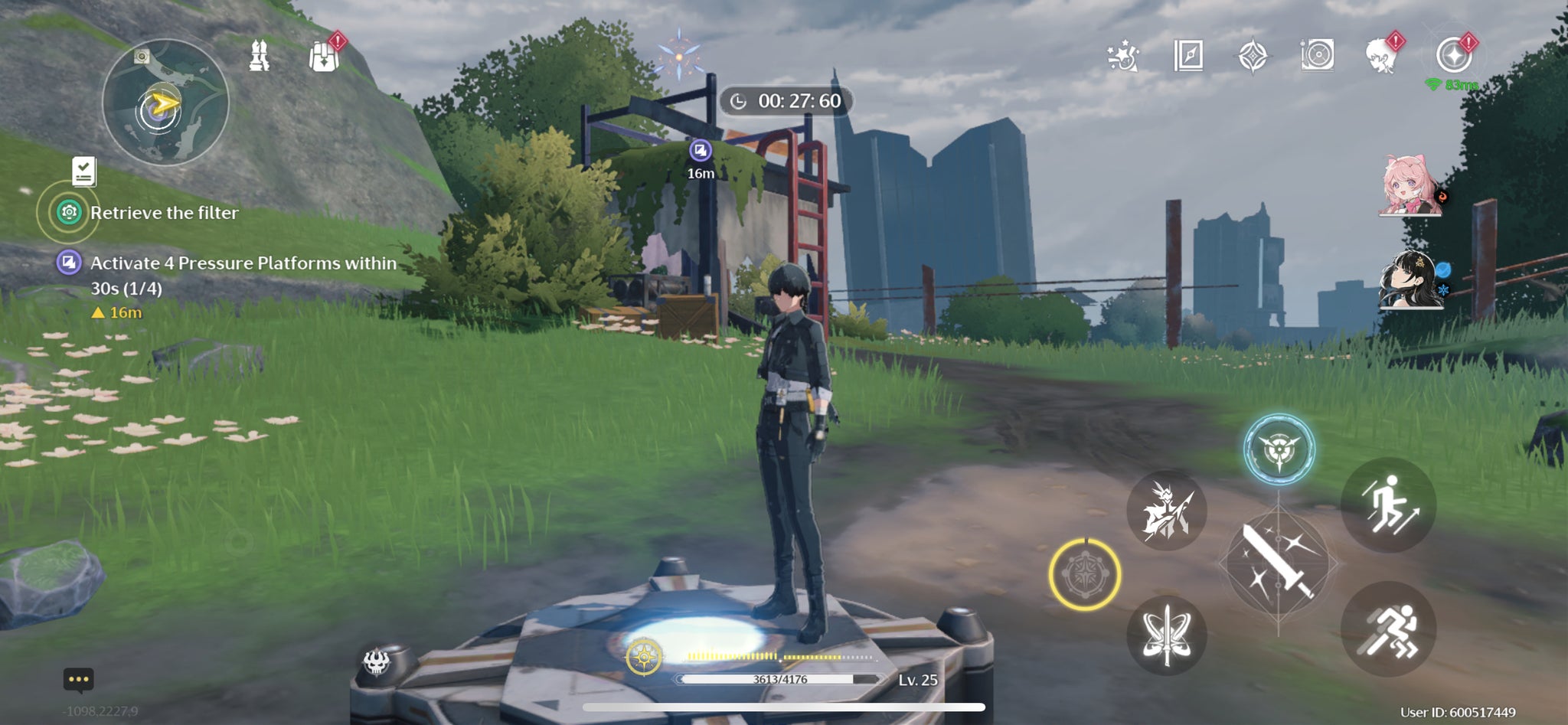 The Rover activating a pressure plate during the We Promise, We Deliver quest in Wuthering Waves. - 12