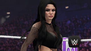 A modded character in the wrestling game WWE 2k24.