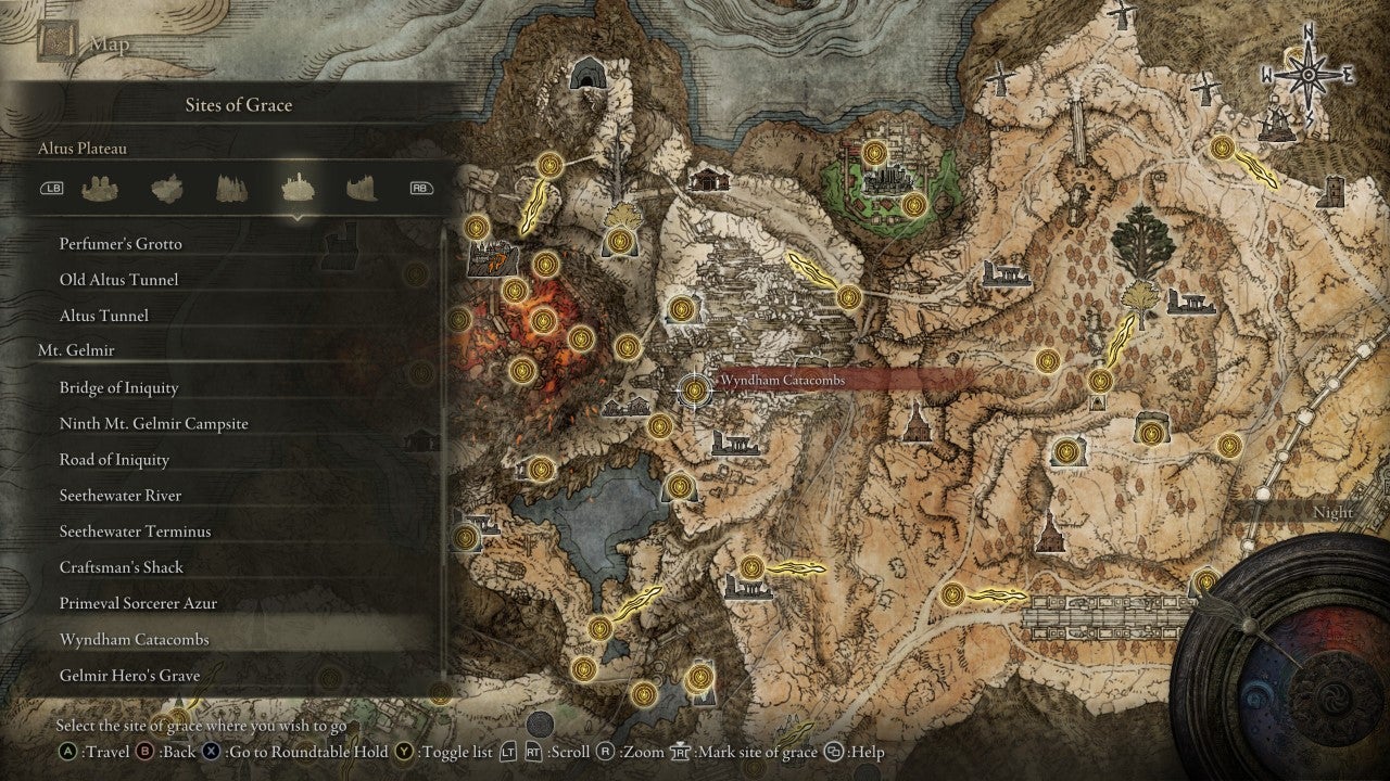 wyndham Catacombs Grace in Elden Ring