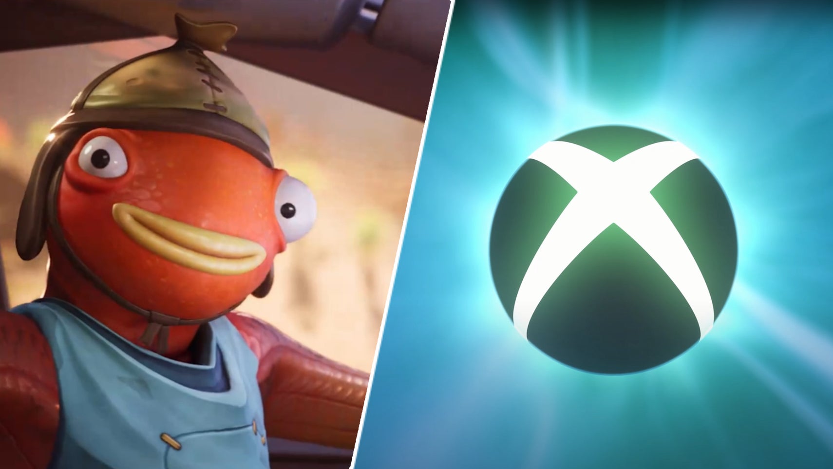 The Xbox logo next to Fishstick in Fortnite. - 1