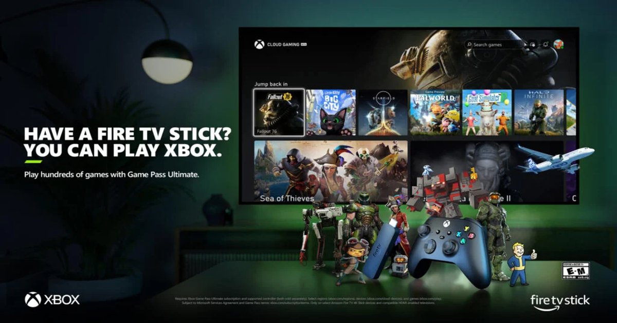 Microsoft anuncia que Xbox Game Pass Ultimate estará disponible en dispositivos Amazon Fire TV