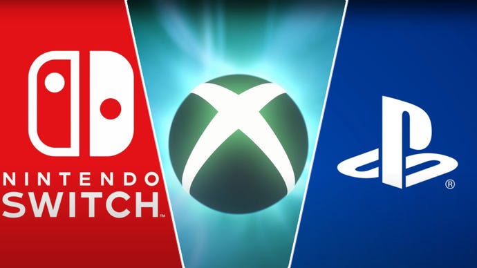 The Xbox, PlayStation, and Nintendo logos.