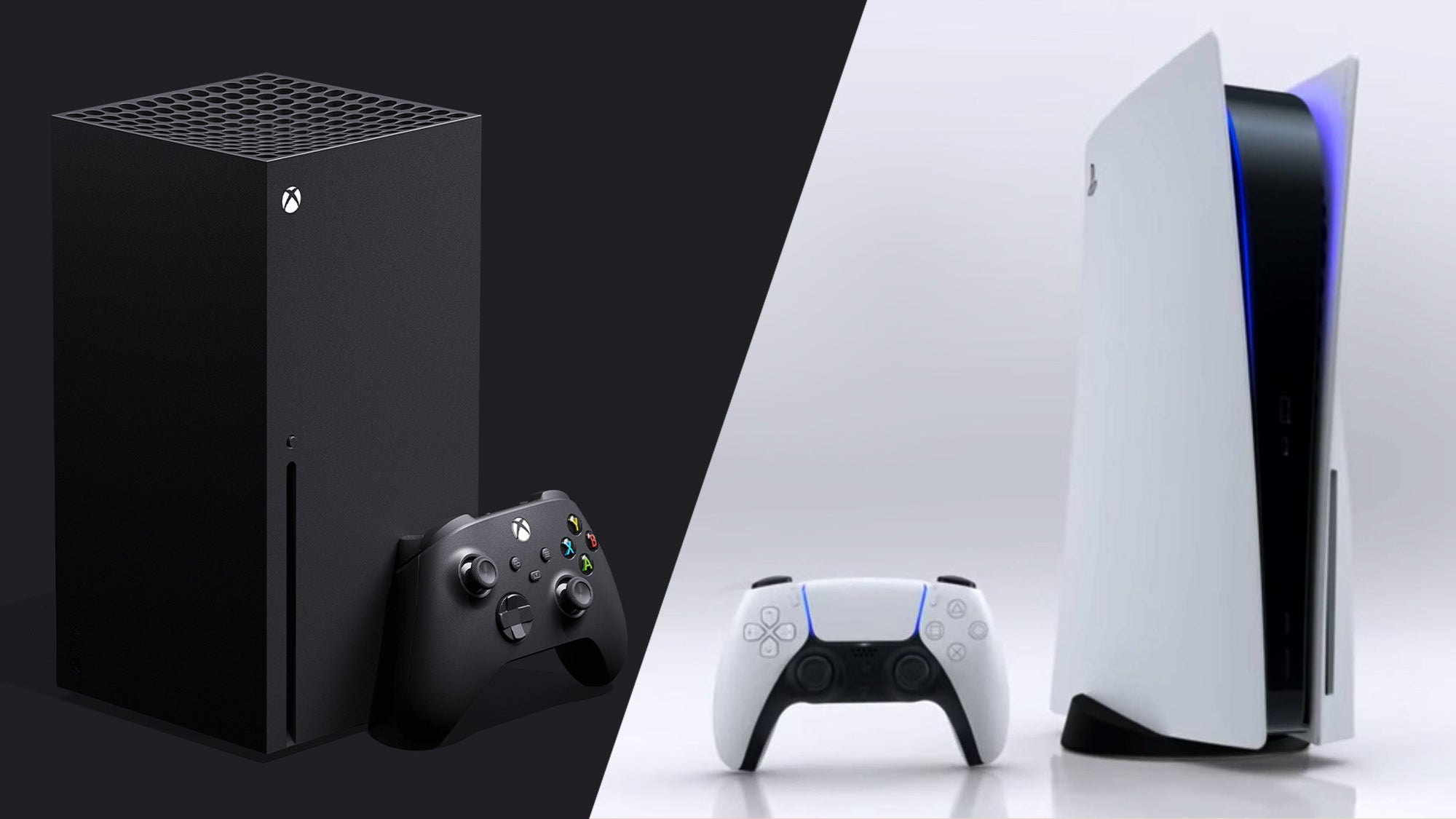 An Xbox Series X console next to a PS5. - 6