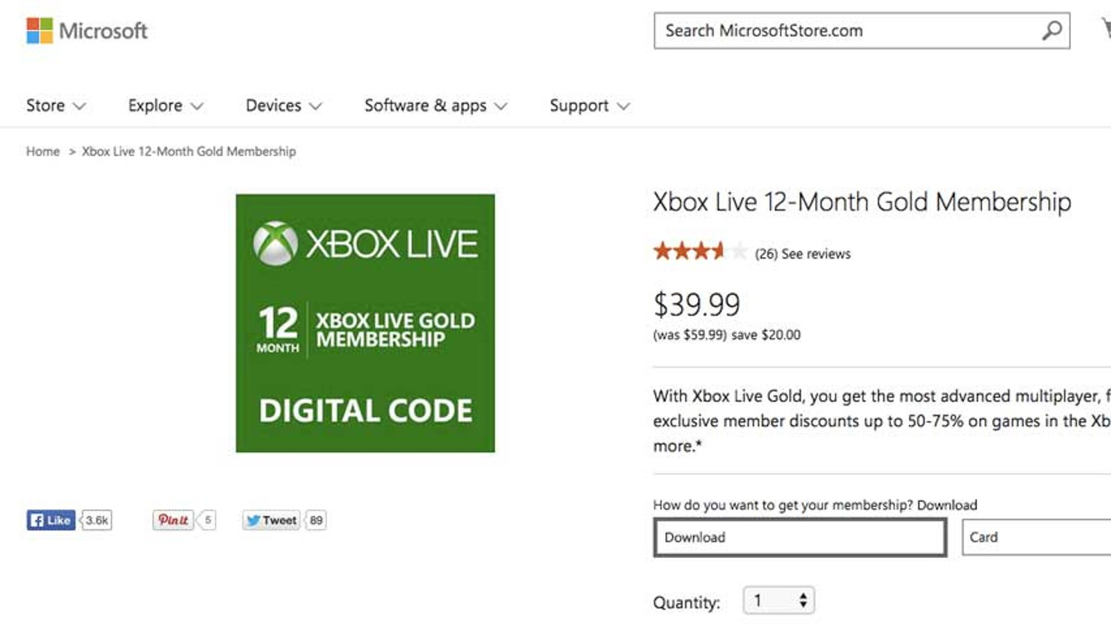 Xbox Live Gold 12 Month Xbox Live Gold Xbox