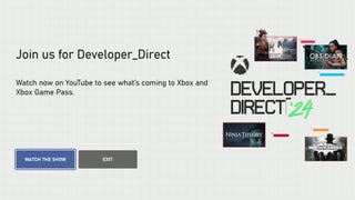 Full-sized advert for last week's Developer Direct