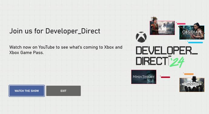 Full-sized advert for last week’s Developer Direct