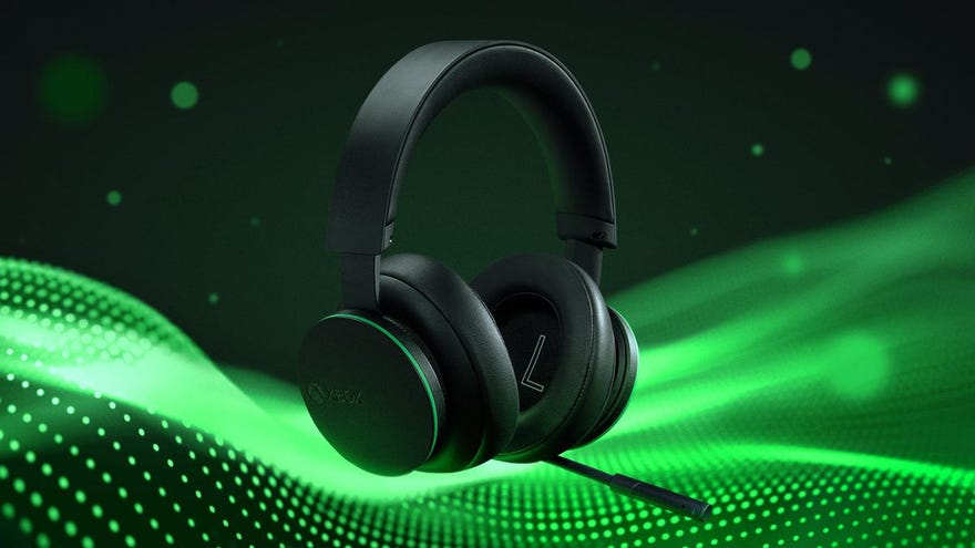 a stylised photo of Microsoft’s Xbox wireless headset