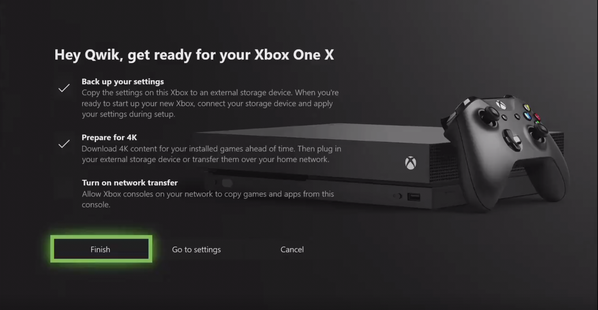 There's an easy way to transfer your settings from Xbox One to Xbox One ...
