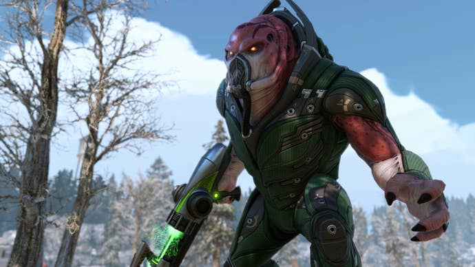 A Muton in an XCOM 2 screenshot.