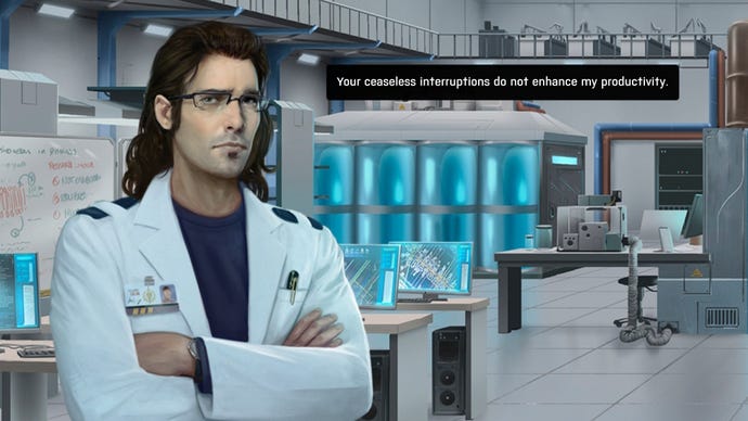A scientist hurls an insult at you in Xenonauts 2
