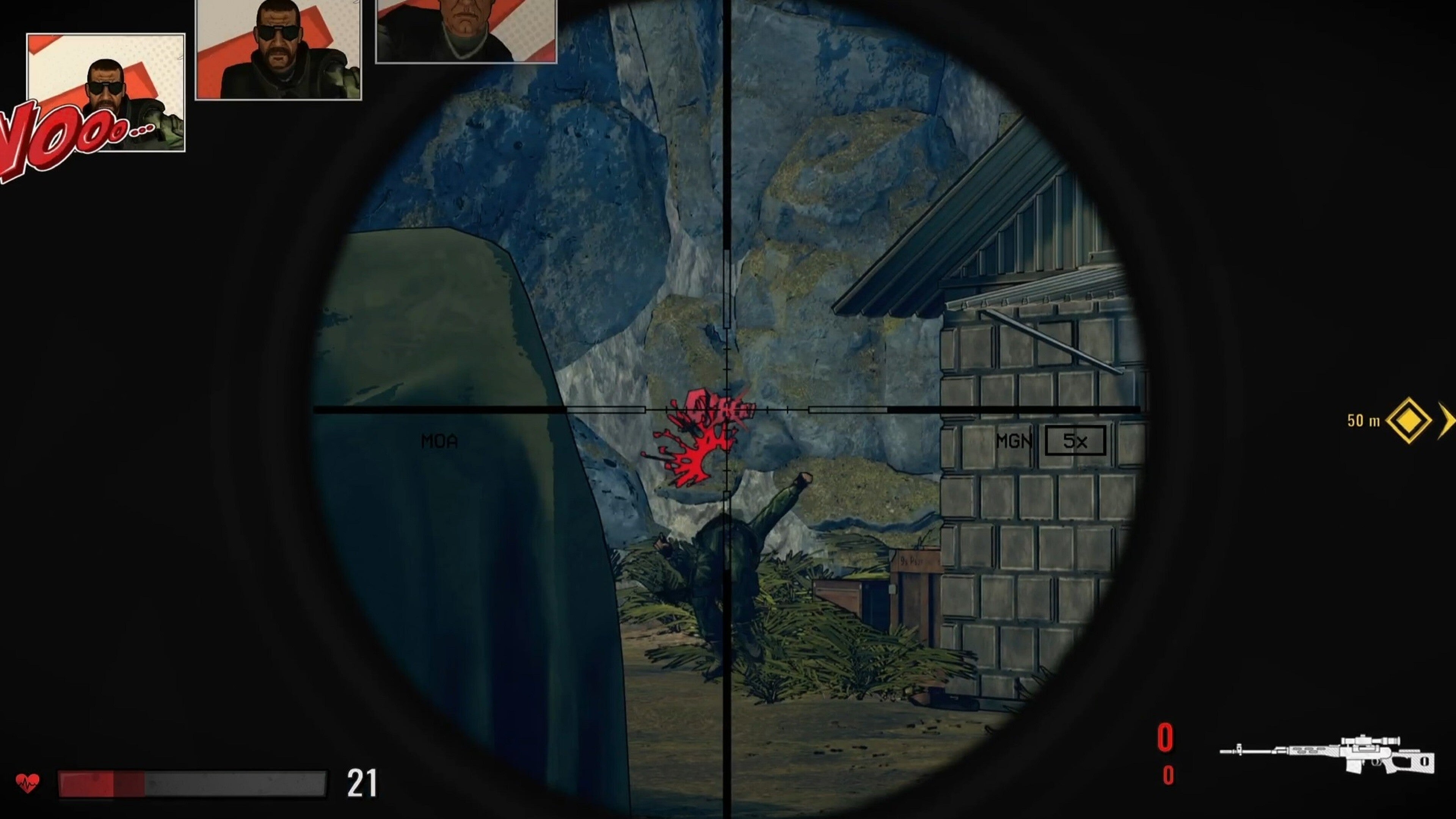 An enemy is sniped in the head in the XIII Remake remake.