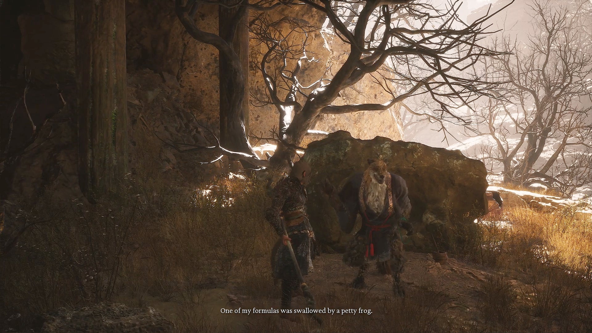 Speaking with the fox-like NPC Xu Dog in Black Myth: Wukong. - 5