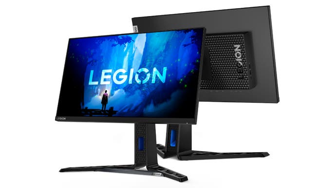 lenovo legion y25-30 gaming monitor, shown front and back