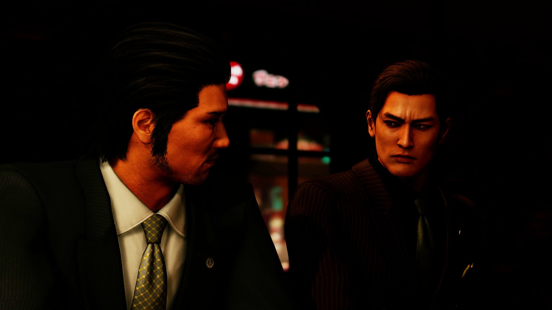 Yoshitaka Mine and Daigo Dojima in Yakuza Kiwami 3 and Dark Ties.