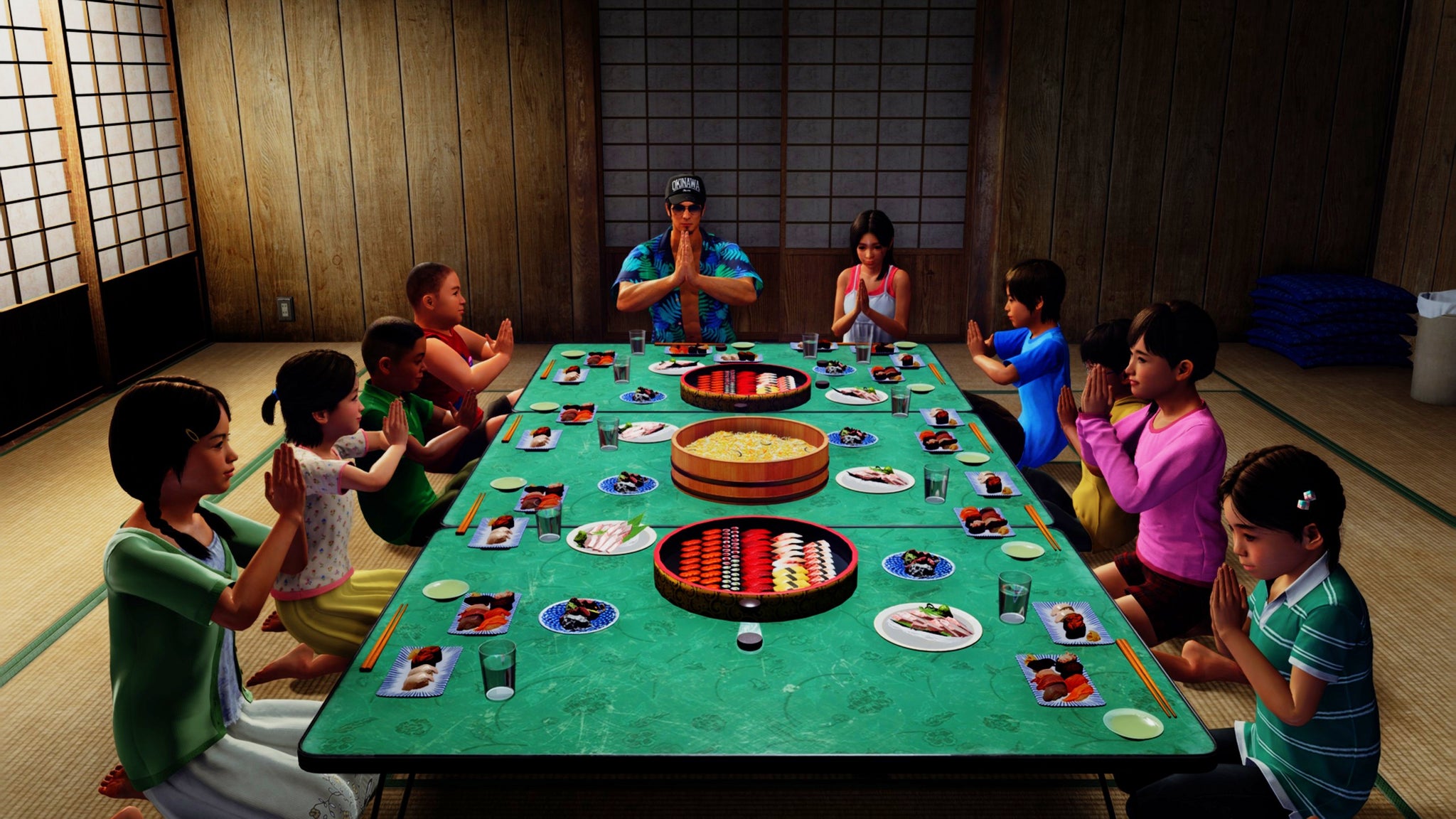 Kazuma Kiryu and the children of Morning Glory orphanage in Yakuza Kiwami 3 & Dark Ties. - 3
