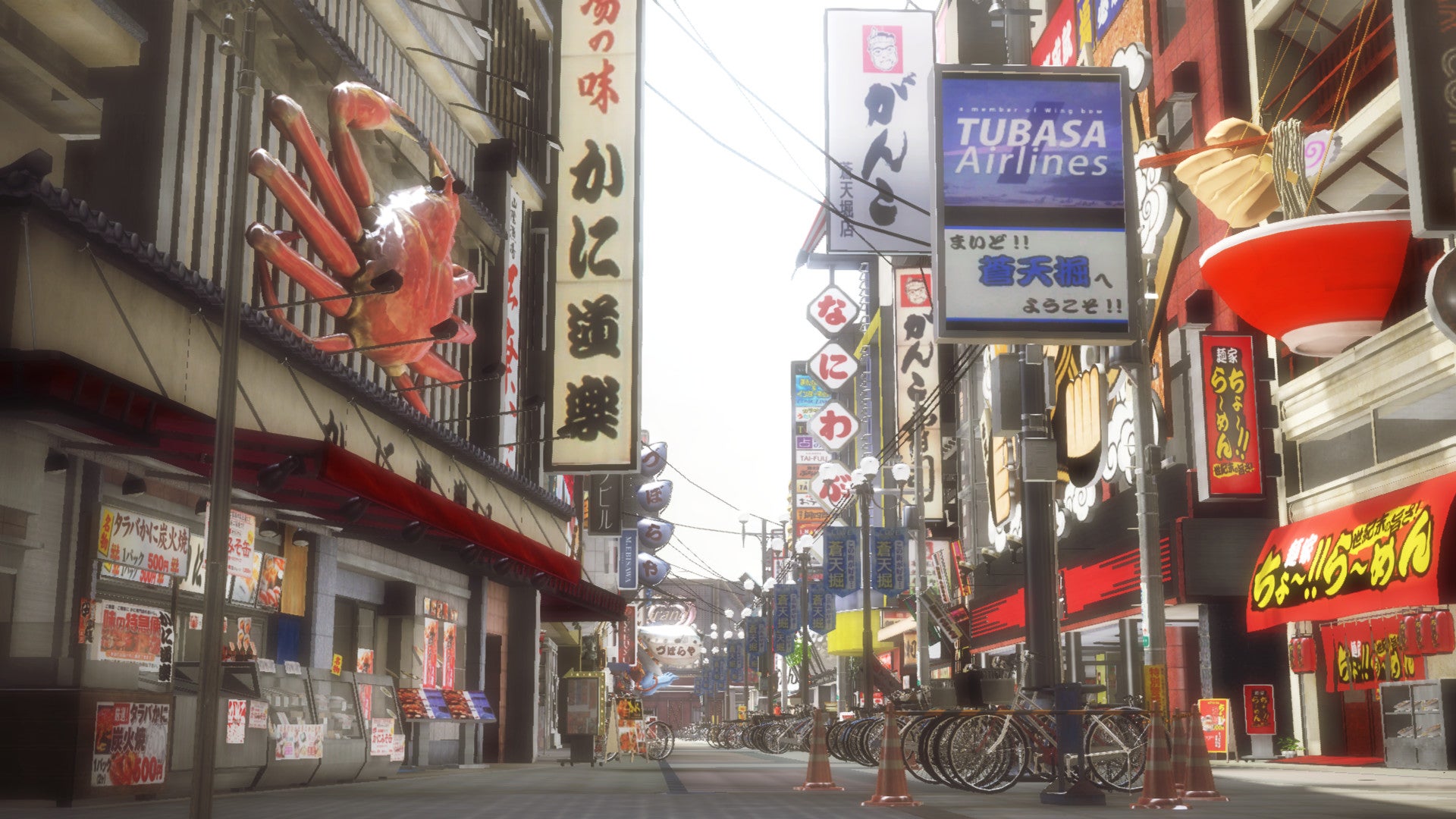 A city street from Yakuza 5, filled with colourful shops and signs. - 3