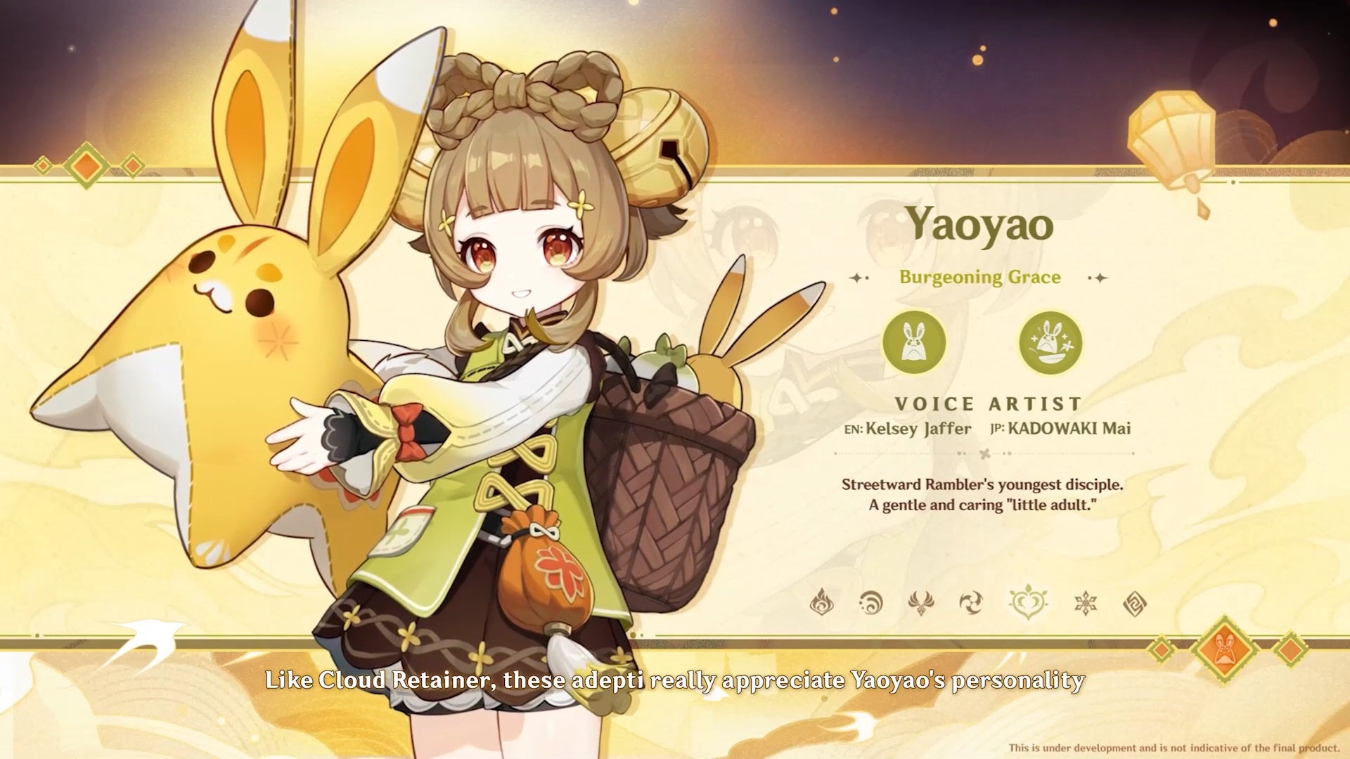 Yaoyao in Genshin Impact version 3.4