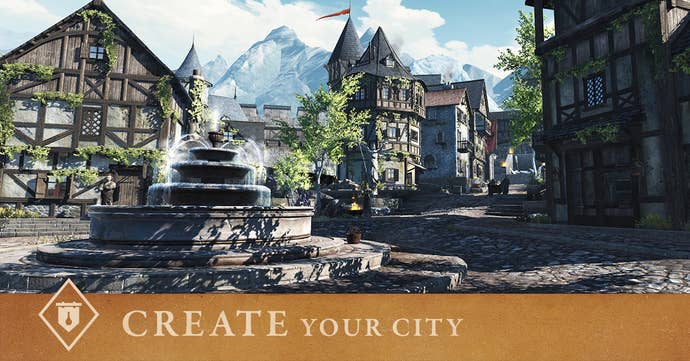 The town in The Elder Scrolls: Blades is shown