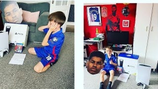 Young fan sent PS5 by Marcus Rashford for fundraising work