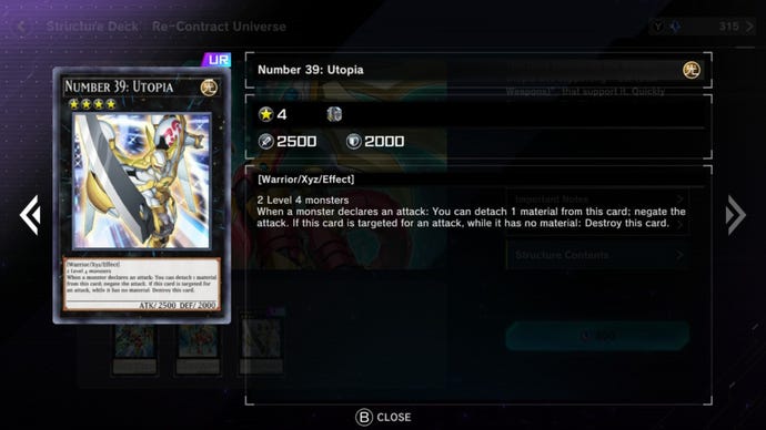 The Number 39 Utopia card in Yu-Gi-Oh Master Duel.