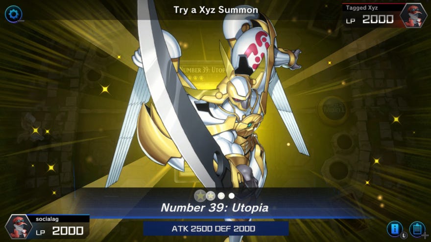 Number 39: Utopia being summoned in Yu-Gi-Oh Master Duel.