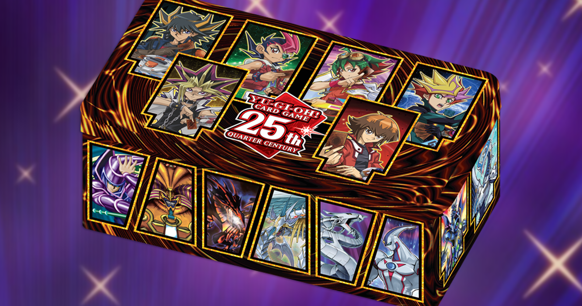 yugioh 25th anniversary quarter century tin card list Yu Gi Oh! 25th Anniversary Tin Dueling Heroes