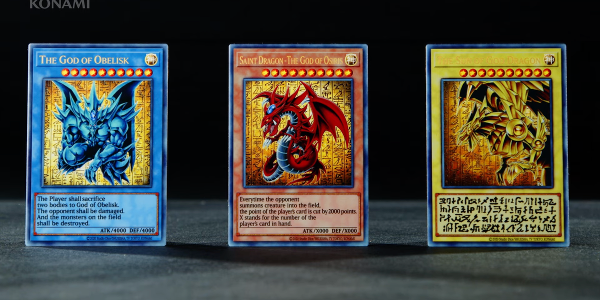 Yu-Gi-Oh!'s three stainless steel Egyptian God cards will set you back $399 | Dicebreaker Yu-Gi-Oh!'s three stainless steel Egyptian God cards will set you back $399 | Dicebreaker