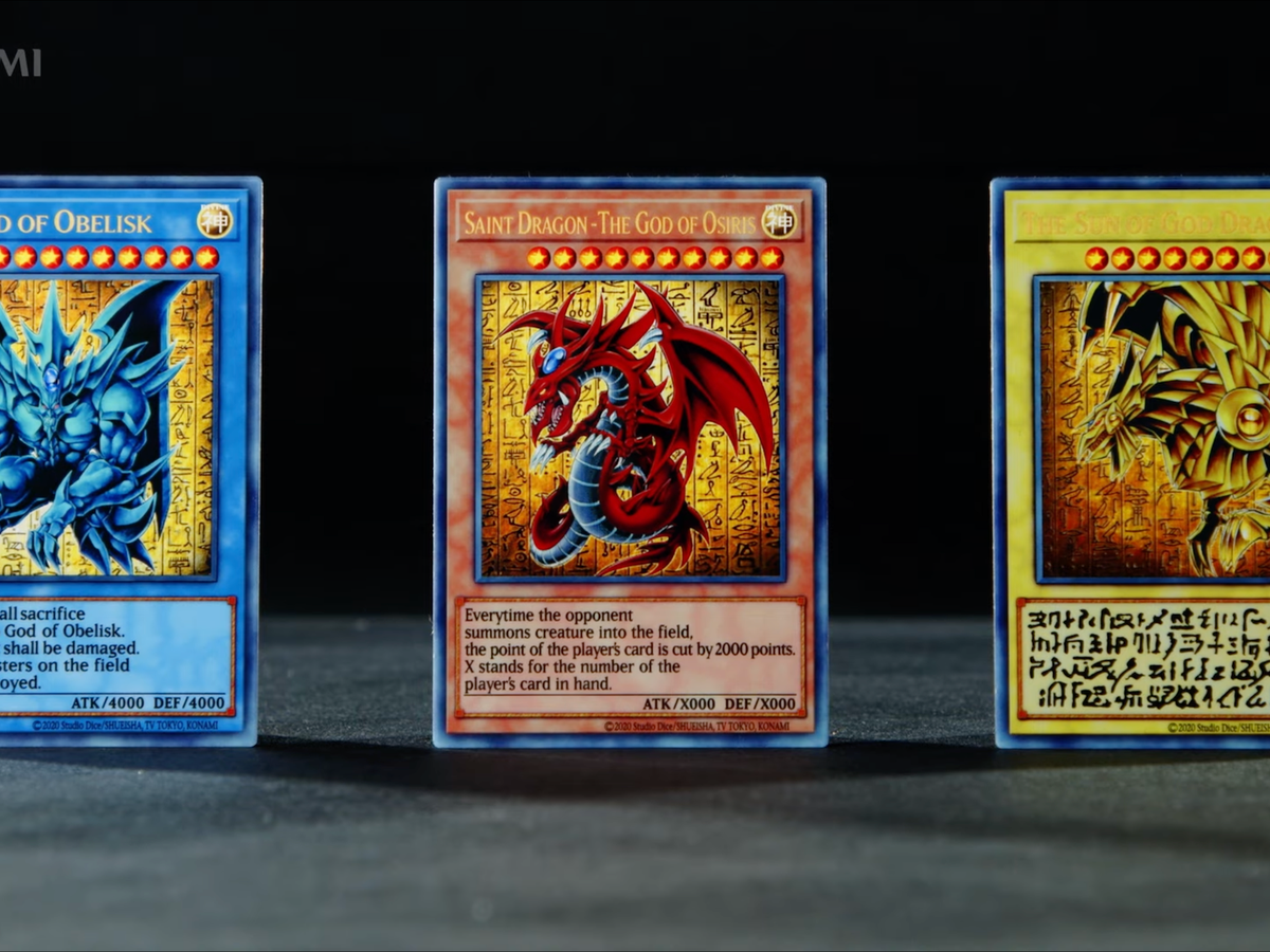 Yu-Gi-Oh!'s three stainless steel Egyptian God cards will set you back $399 | Dicebreaker Yu-Gi-Oh!'s three stainless steel Egyptian God cards will set you back $399 | Dicebreaker